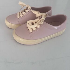 Mini Melissa Pink and Yellow Jelly Sneaker